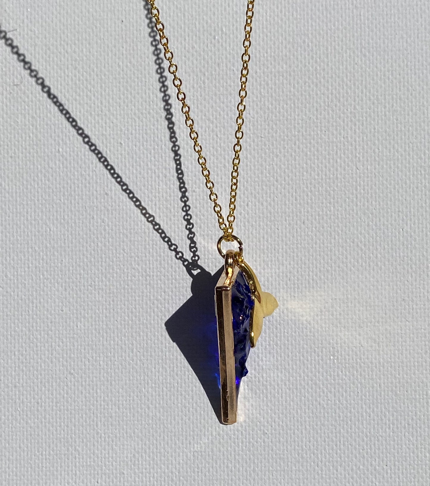 Whale Tail Cobalt Blue Necklace