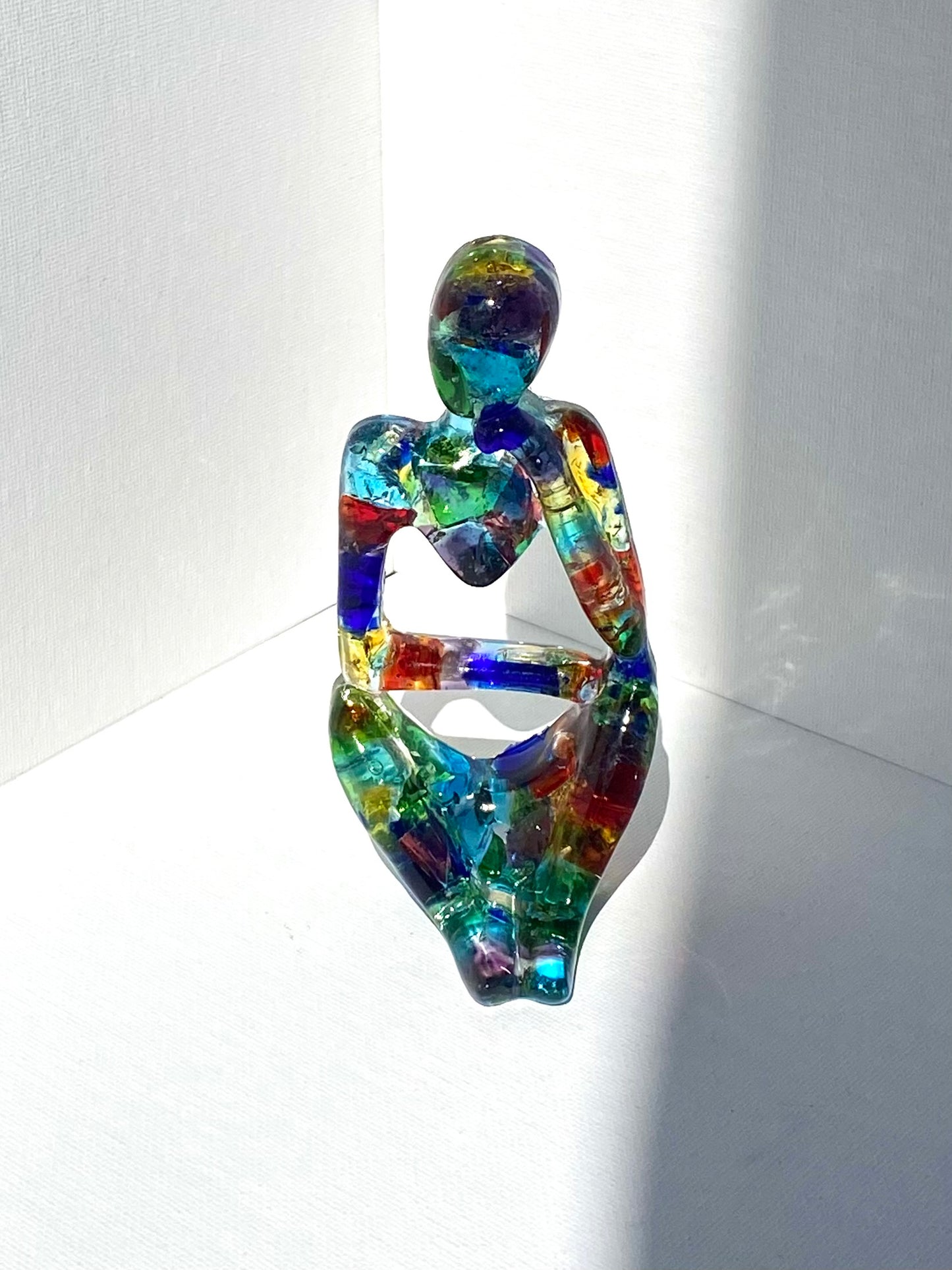 Rainbow of Color - Recycled Glass Figurine