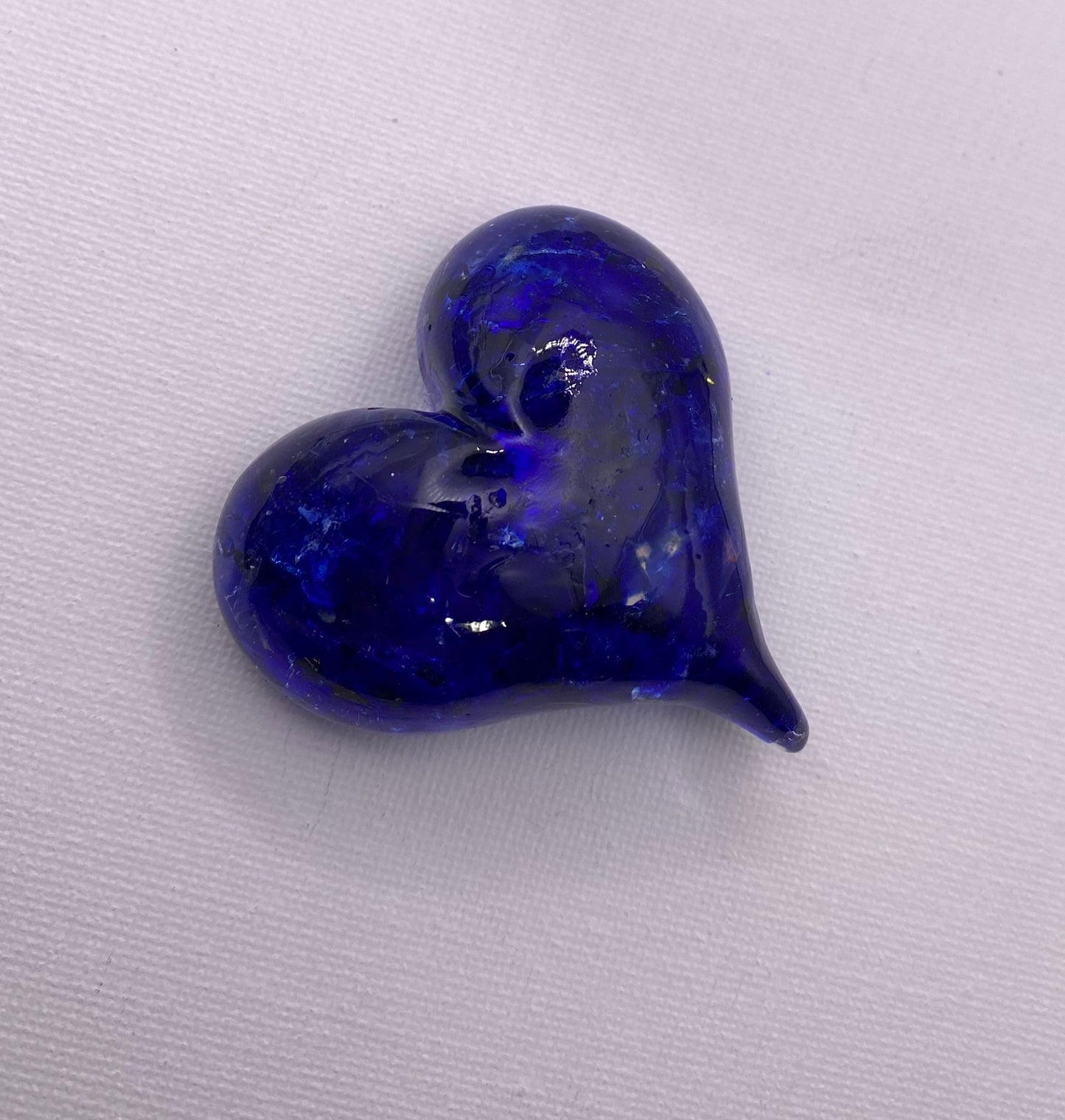 Vibrant Blue Perfectly Imperfect Heart Paperweight - Small