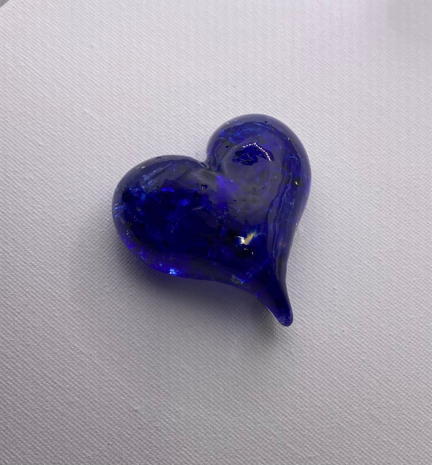 Vibrant Blue Perfectly Imperfect Heart Paperweight - Small