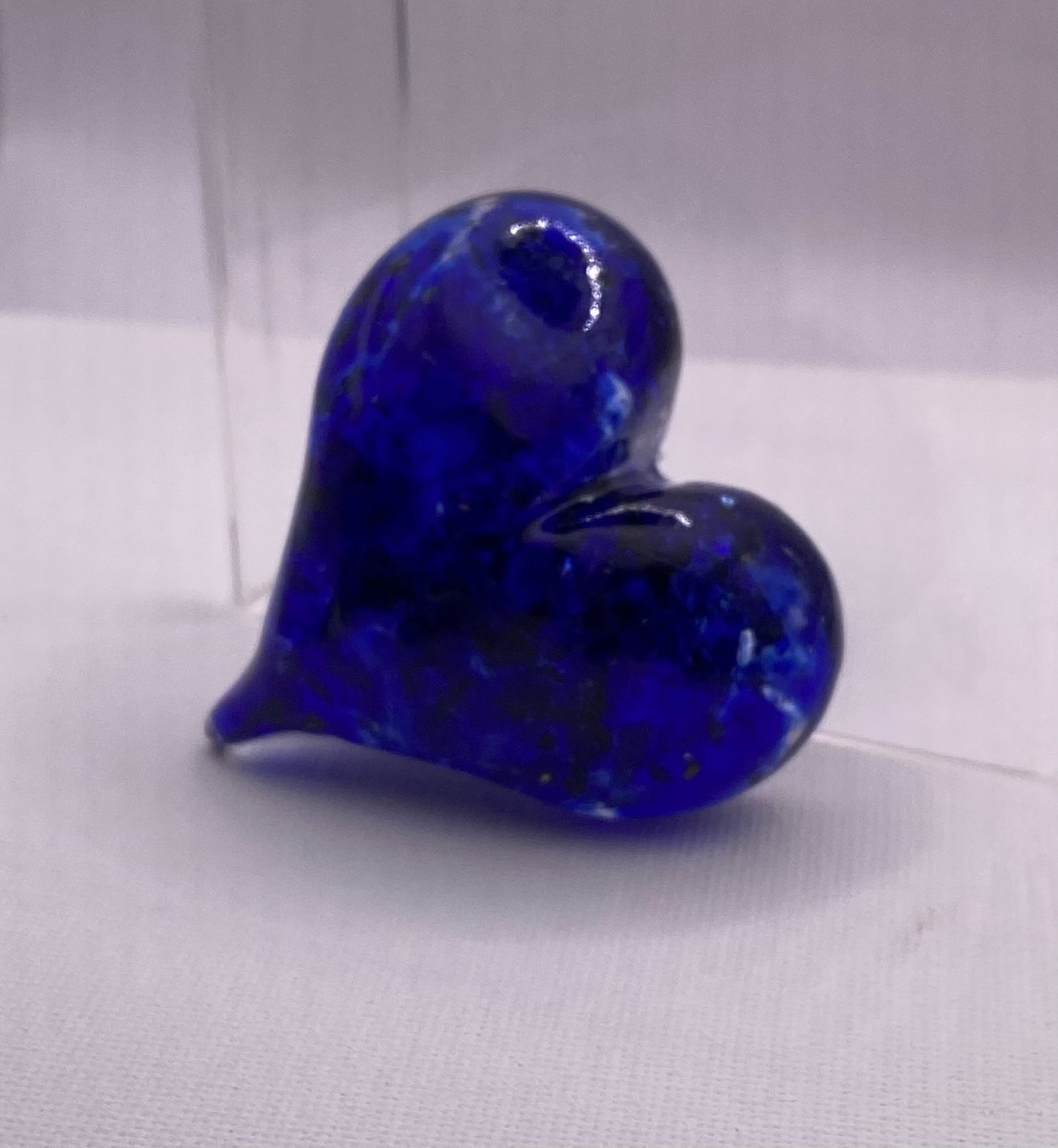 Vibrant Blue Perfectly Imperfect Heart Paperweight - Small