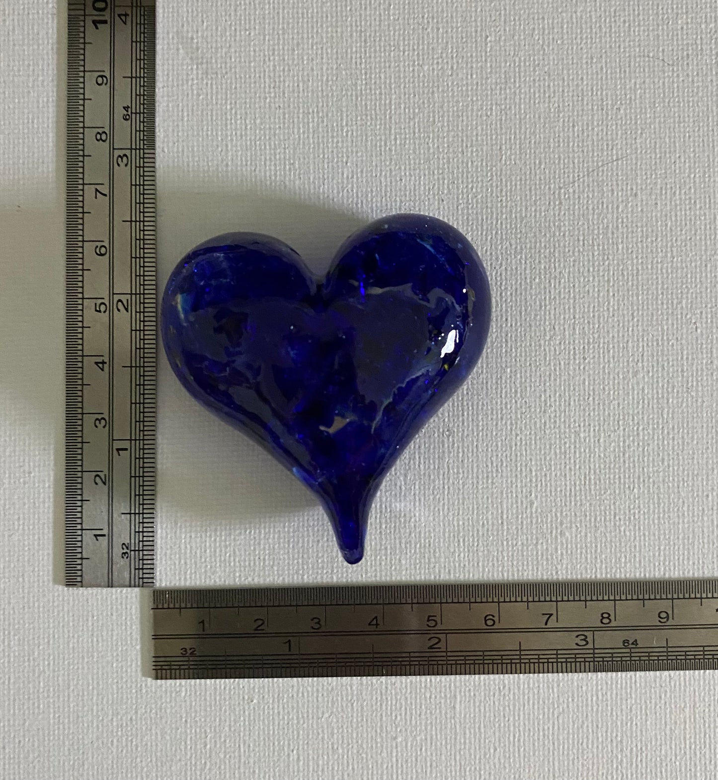 Vibrant Blue Perfectly Imperfect Heart Paperweight - Small