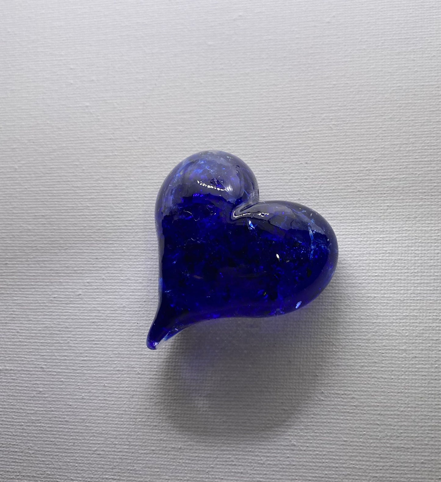 Vibrant Blue Perfectly Imperfect Heart Paperweight - Small