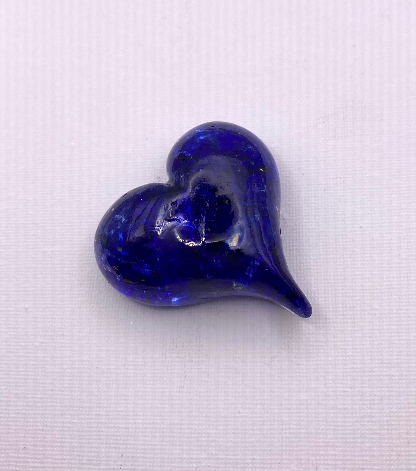 Vibrant Blue Perfectly Imperfect Heart Paperweight - Small