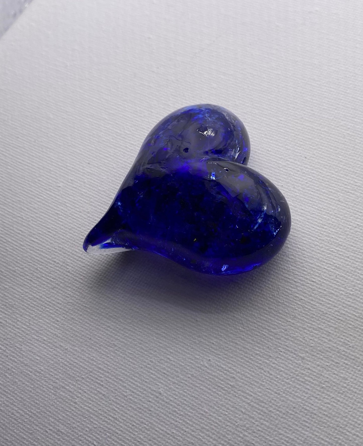 Vibrant Blue Perfectly Imperfect Heart Paperweight - Small