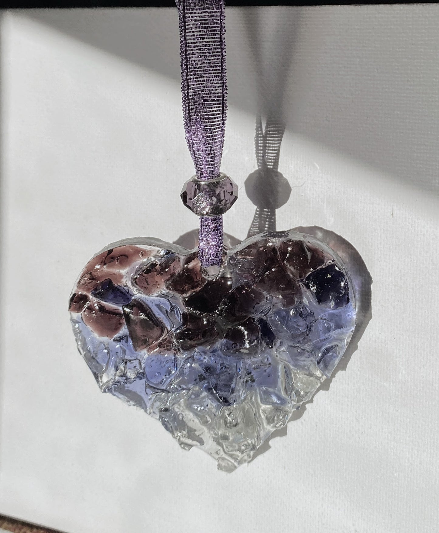 Violet Ombré Perfectly Imperfect Heart Ornament