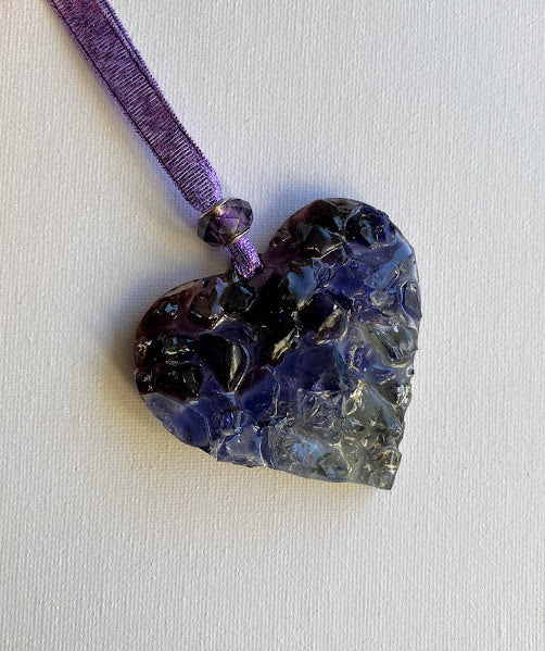 Violet Ombré Perfectly Imperfect Heart Ornament