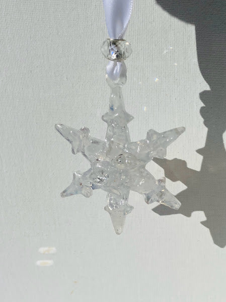 Snow White Snowflake Ornament - White Mountain Snow