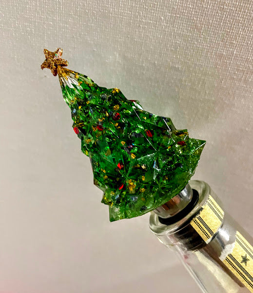 Christmas Tree Bottle Stopper - Holiday Gift