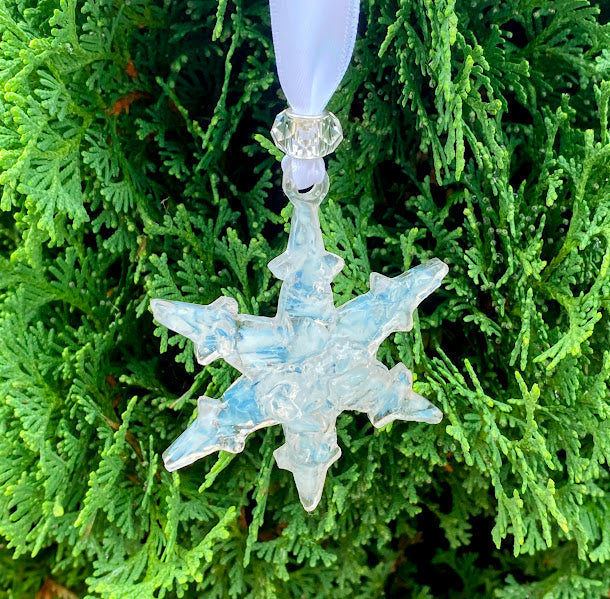 Snow White Snowflake Ornament - White Mountain Snow