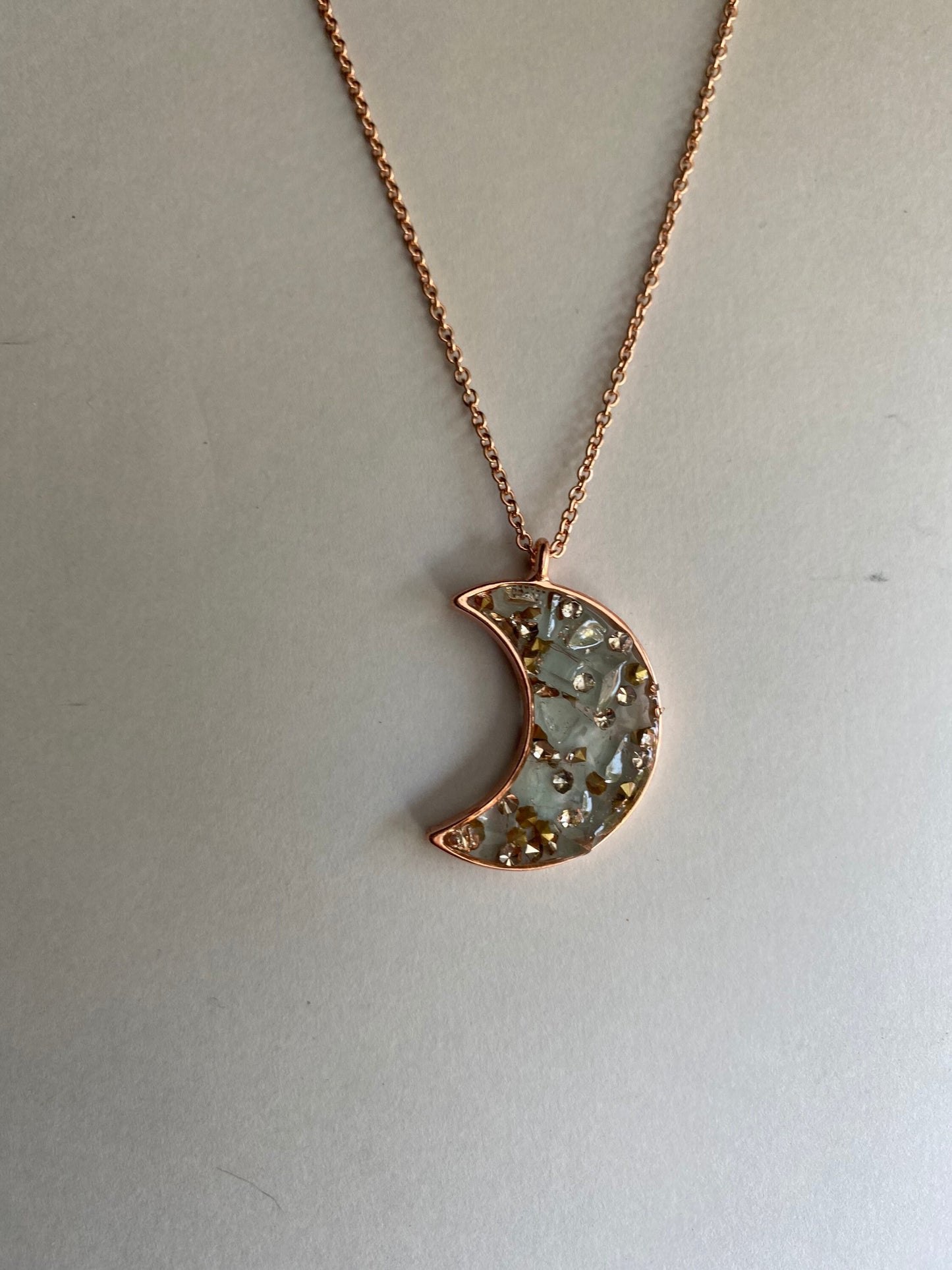 Enchanted Sparkle Moon Pendant