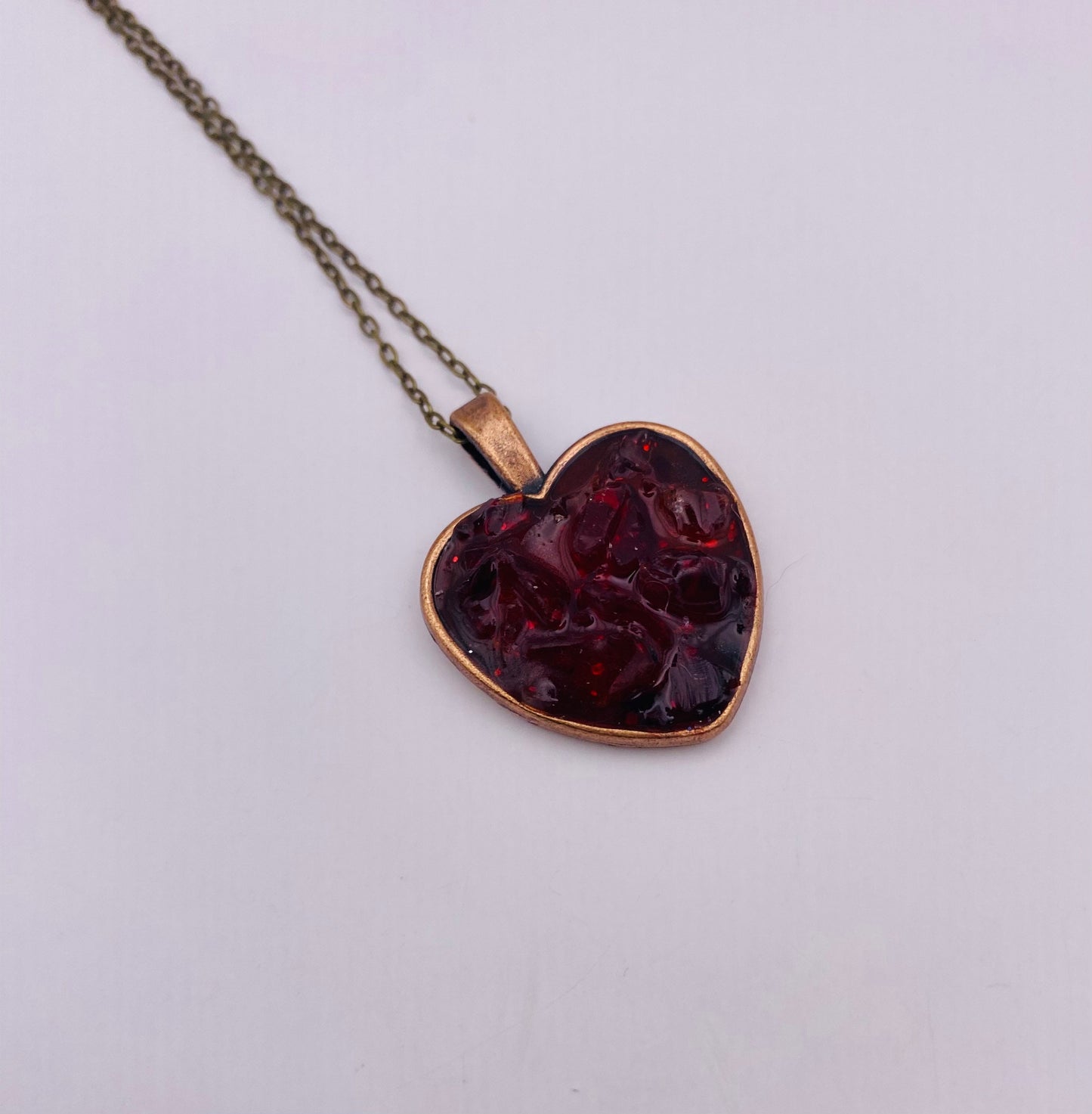 Red Perfectly Imperfect Heart Necklace