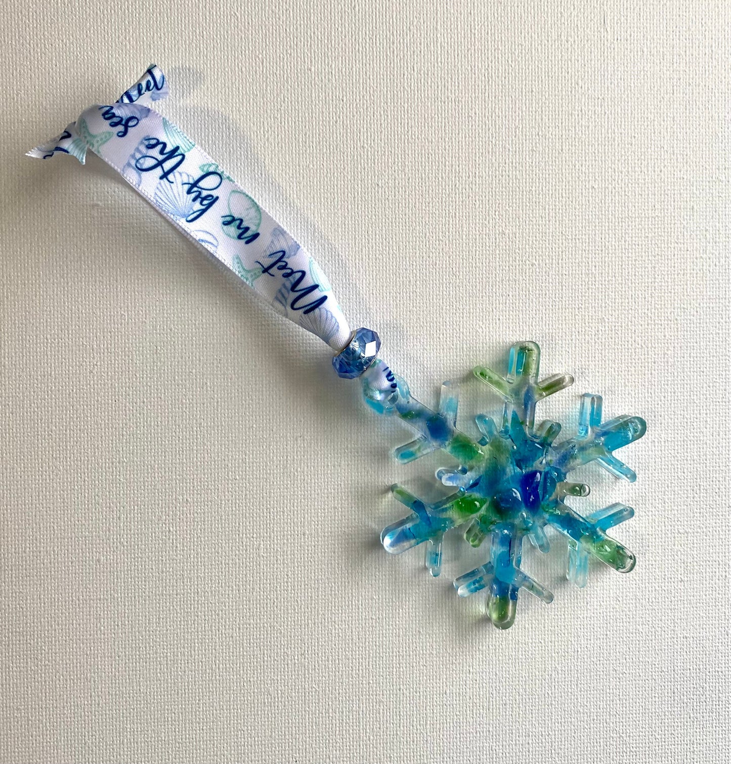 Holiday Ornament Snowflake Beach Ocean Gift