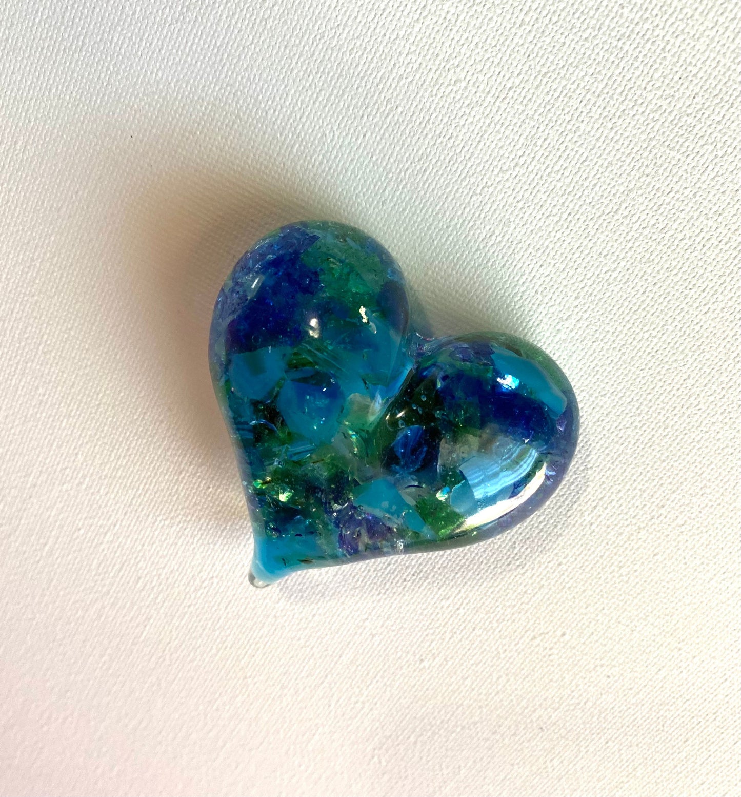 Sea Glass Perfectly Imperfect Heart Paperweight - Medium