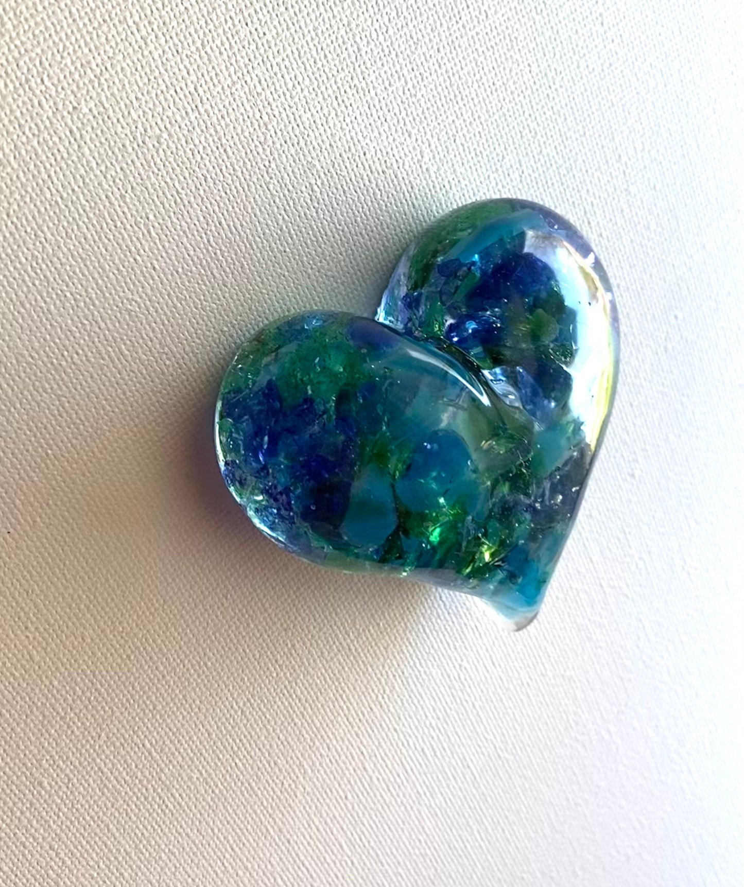 Sea Glass Perfectly Imperfect Heart Paperweight - Medium