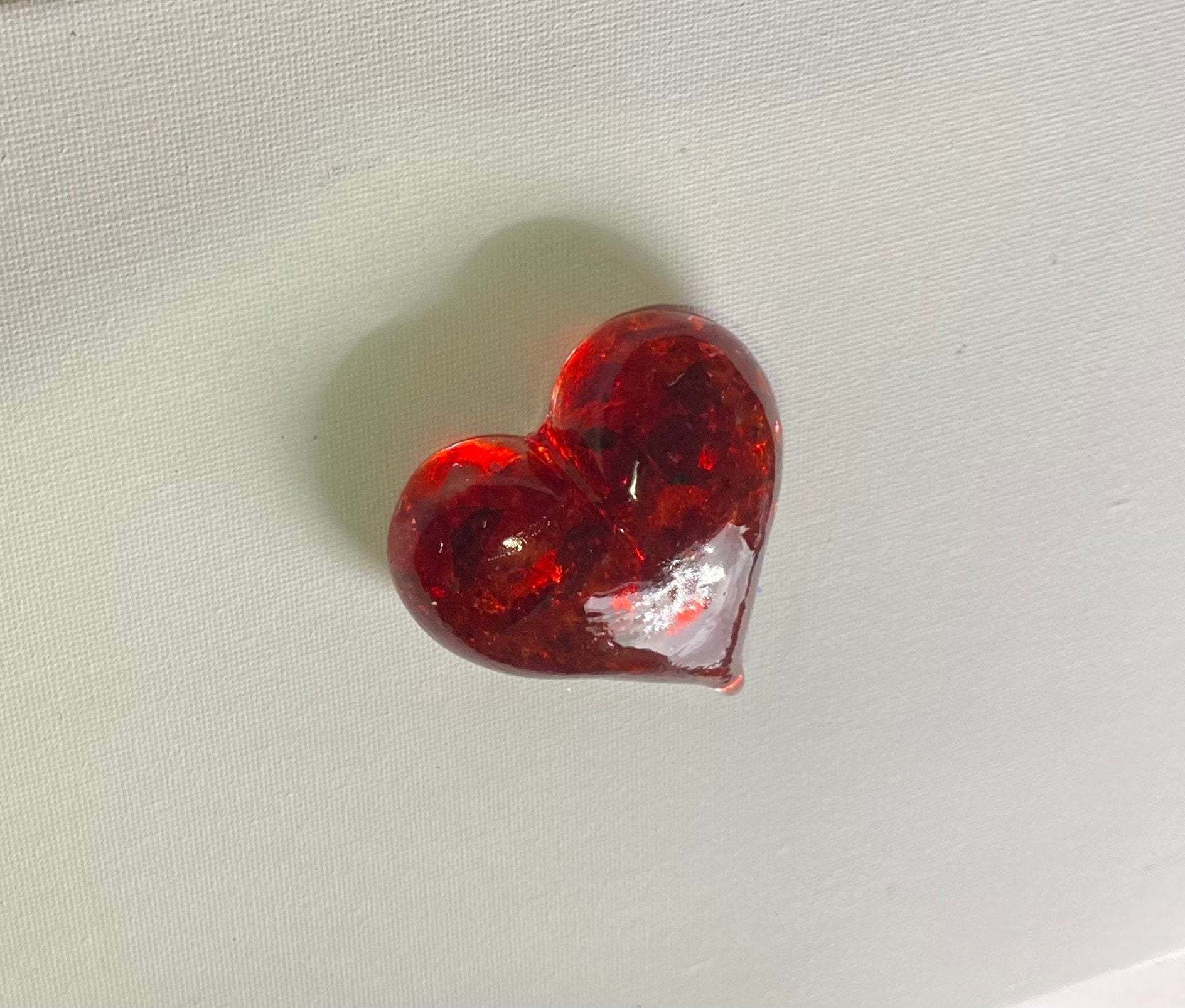 Ruby red perfectly imperfect heart true love gift