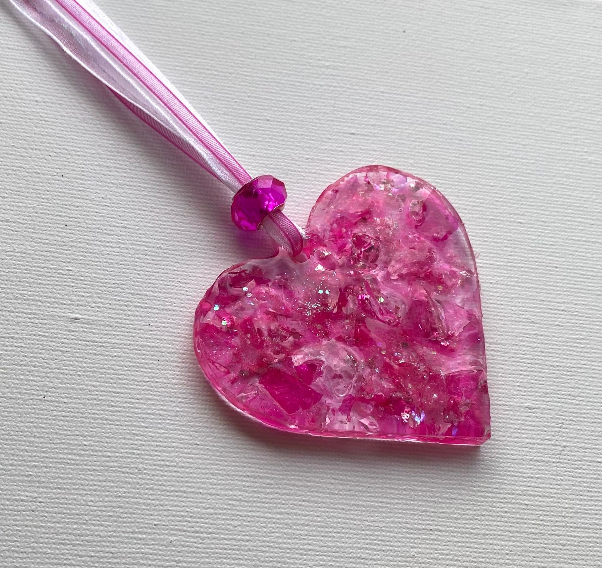 Bright Pink Love Heart Ornament