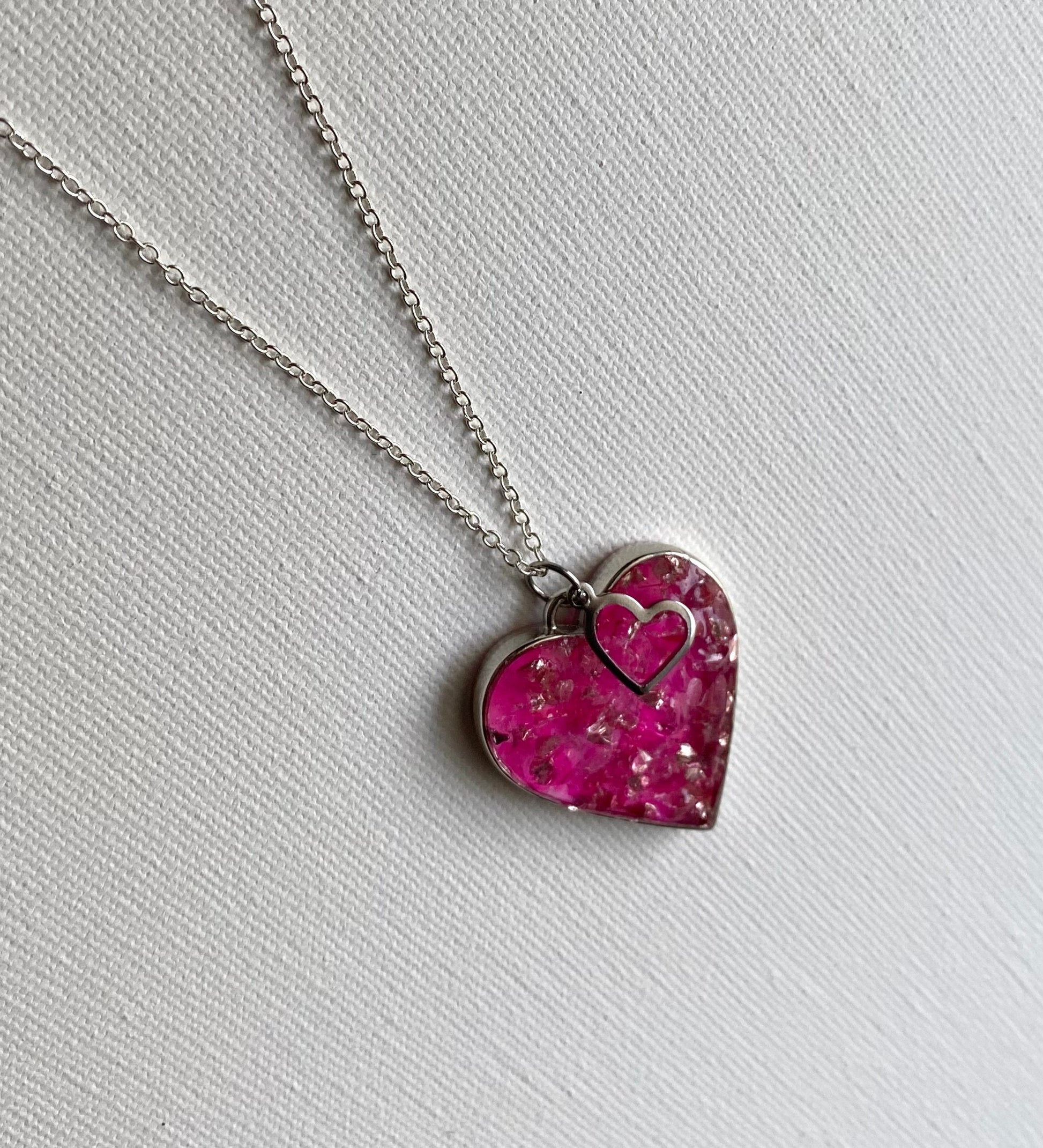 Heart Necklace Barbie Pink Gift Idea