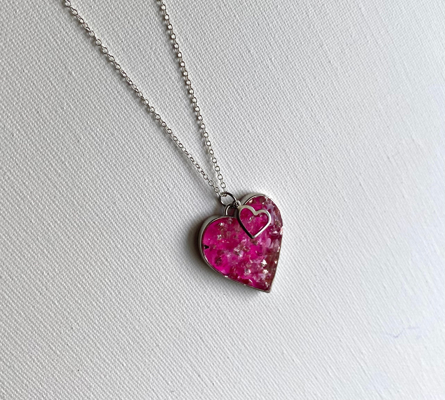 Barbiecore Heart Necklace Pink Gift